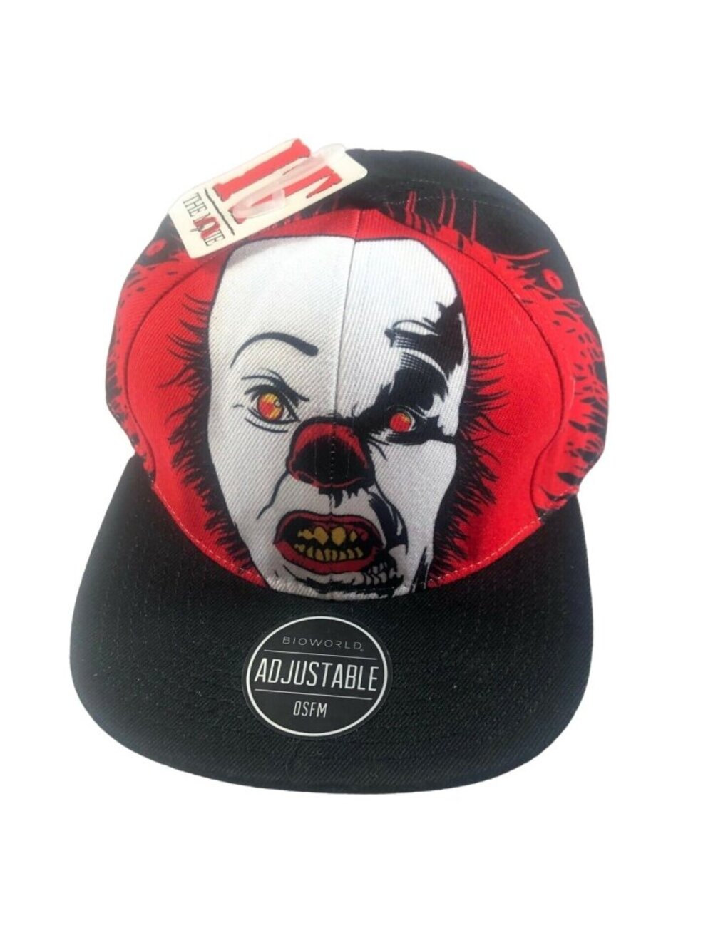 Bioworld Adult One Size Pennywise Clown IT Horror Movie Baseball Hat Cap NEW